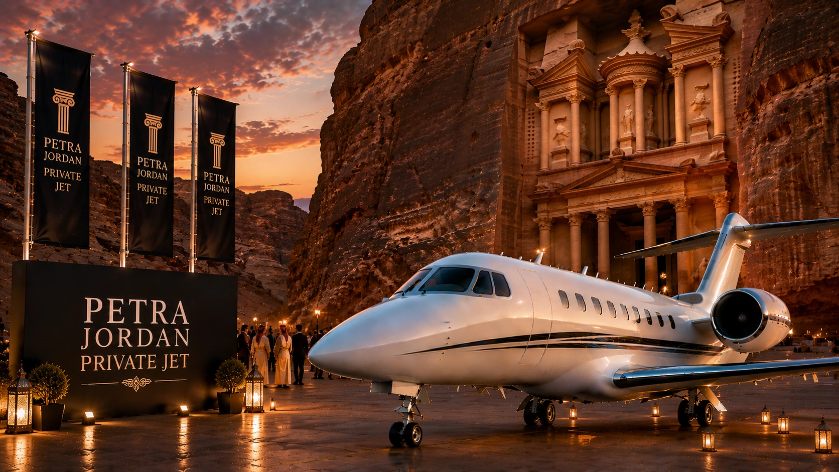 Petra en jet privado: Ruta de Amán a Aqaba